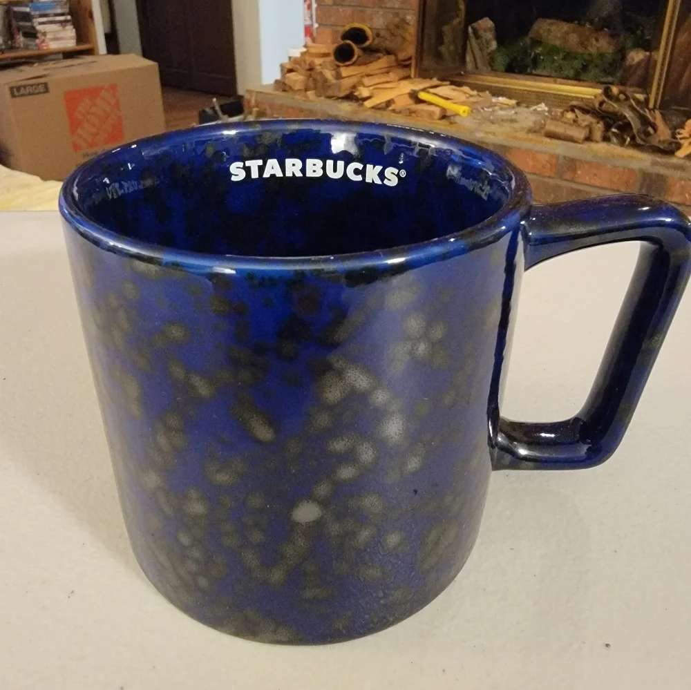 Starbucks‎ 2020 Radiant Cobalt Blue Speckled Ceramic Coffee Mug 14Oz